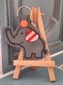 Bild 4 von Stickdatei ITH Elefant Anhänger Schlüsselanhänger