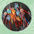 Bild 3 von Stickdatei Topper Stiftetopper Schulanfang Motive