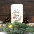 Bild 1 von ITH  Lichterbeutel Maus Wintermaus mit Kerze 13x18cm und 16x22cm