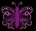 Bild 3 von Stickdatei Schmetterling Reliefstich 3 Größen