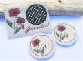 Stickdatei Mohn Untersetzer Mugrug