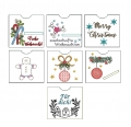 Bild 2 von Stickdatei Schokohülle SET Weihnachten quadratisch 7 Motive