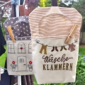 Bild 2 von Stickdatei ITH Wäscheklammersack Haus Wäscheleine mit blanko Datei