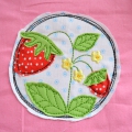 Stickdatei Erdbeere doodle   / (Größe) 10x10cm