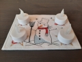 Bild 2 von Stickdatei Schneemann ITH Untersetzer Adventskranz to go SET