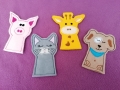 Bild 5 von Stickdatei ITH Fingerpuppen Tiere SET Hund Katze Schwein Giraffe