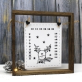 Bild 3 von Adventskalender Tischkalender Druckvorlage PDF Elch Schneemann Weihnachtsmann