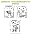 Bild 2 von Stickdatei ITH Adventskalender 10x10cm Tischadventskalender togo Weihnachten Advent