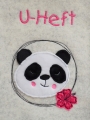 Bild 2 von Stickdatei Panda Boho mit Blume doodle Button verschiedene Größen