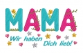 Bild 1 von Stickdatei Muttertag  Mama Blumen