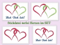 Bild 2 von Stickdatei Kontur doppeltes Herz SET für 13x18cm Rahmen