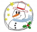 Bild 2 von Stickdatei DOODLE Schneemann 3er SET 13x13cm