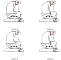 Bild 8 von Stickdatei doodle Piratenboot verschiedene Größen
