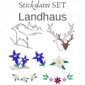 Stickdatei Landhaus SET Vollstick