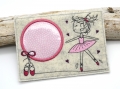 Stickdatei MugRug Untersetzer Ballerina 13x18cm und 13x20cm