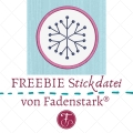 Freebie  Applikation mit Eiskristall 10x10cm