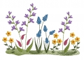 Bild 1 von Stickdatei Blumenwiese Frühling  / (Lizenz) Unlimitedt