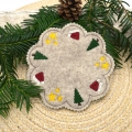 Bild 9 von Stickdatei Mugrug Untersetzer Weihnachten Sterne Nikolausmütze Tannenbaum
