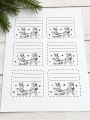 Bild 4 von Stickdatei ITH Adventskalender Rentierschlitten mit Kärtchen zum Ausdrucken  / (Stickrahmengröße) 16x22cm