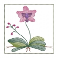 Bild 2 von Stickdatei Orchidee Mugrug verschiedene Größen  / (Variante) Untersetzer 10x10cm