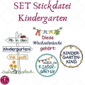 Stickdatei Kindergarten Kindergartenkind SET 