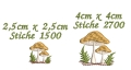 Bild 3 von Stickdatei kleiner Pilz in zwei Größen
