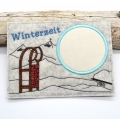 Bild 1 von Stickdatei Mugrug Untersetzer Schlitten Schlittenfahrt Winter