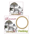 Bild 3 von Stickdatei ITH Strand Palmen Liegestuhl Mugrug Sommer
