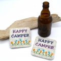 Bild 2 von Stickdatei Camper happy camper Mugrug Untersetzer 