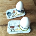 Stickdatei Untersetzer für Eierbecher Ostern Hahn Huhn