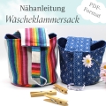 Bild 1 von Nähanleitung Wäscheklammerbeutel Klammerbeutel in zwei Größen 