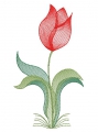 Bild 1 von Stickdatei Tulpe einzelne Tulpe verschiedene Größen