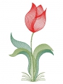 Stickdatei Tulpe einzelne Tulpe verschiedene Größen