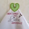 Bild 5 von Stickdatei kochen Spruch mit Aufhänger SET