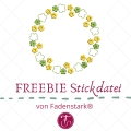 Freebie Stickdatei Blumen Blumenkranz