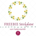 Bild 1 von Freebie Stickdatei Blumen Blumenkranz