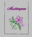 Bild 6 von ITH Stickdatei Mutterpass Blumenranke 14,5x19cm