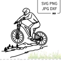 Plotterdatei Mountainbiker