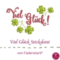 Bild 1 von Stickdatei viel Glück mit Klee Glücksbringer