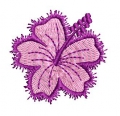 Bild 1 von Stickdatei Hibiskus Blüte Blume 4x4cm