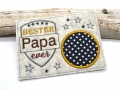 Stickdatei  Papa  Mug Rug Tassenteppich 