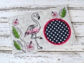  Stickdatei Mug Rug Untersetzer Flamingo 13x18cm und 13x20cm