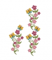 Bild 1 von Stickdatei Bordüre Blumen mit Schmetterling