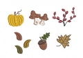 Stickdatei Herbst Minis 6 Motive