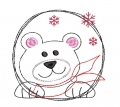 Bild 7 von Stickdatei Bär Eisbär doodle verschiedene Größen