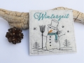 Bild 1 von Stickdatei Schneemann ITH Untersetzer Mugrug 10x10cm