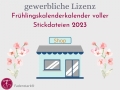 Gewerbliche Lizenz für den Frühlingskalender 2023