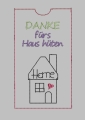 Bild 2 von Stickdatei Schokohülle Danke fürs Haus hüten