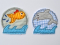 Bild 1 von Stickdatei DOODLE Fisch und Delfin 3er SET 10x10cm