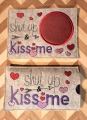 Bild 2 von Stickdatei Valentinstag Mug Rug Schokohülle Herzen shut up and kiss me